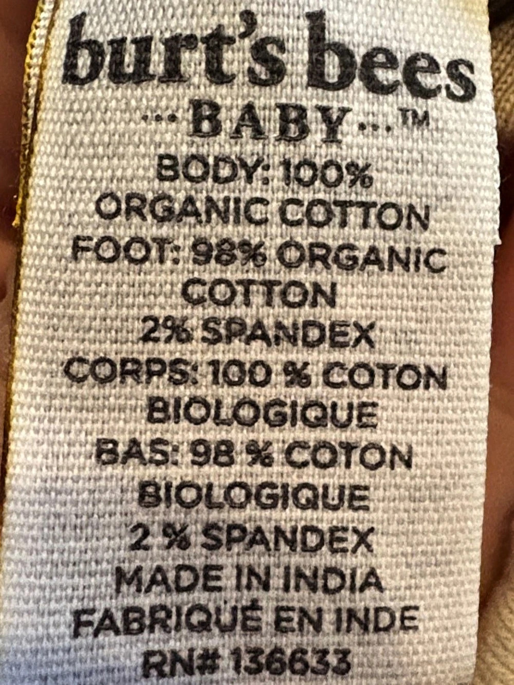 Burt's Bees Baby Organic Cotton Sleeper - Picture 6 of 6